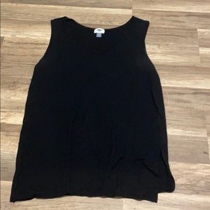 Old Navy Black Tank with split hem